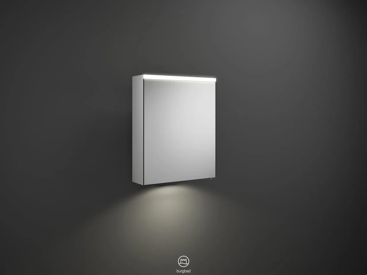 Spiegelschrank Iveo von burgbad - beidseitig verspiegelt, LED-Beleuchtung 4200 K, Anthrazitgrau, 160x558x680 mm