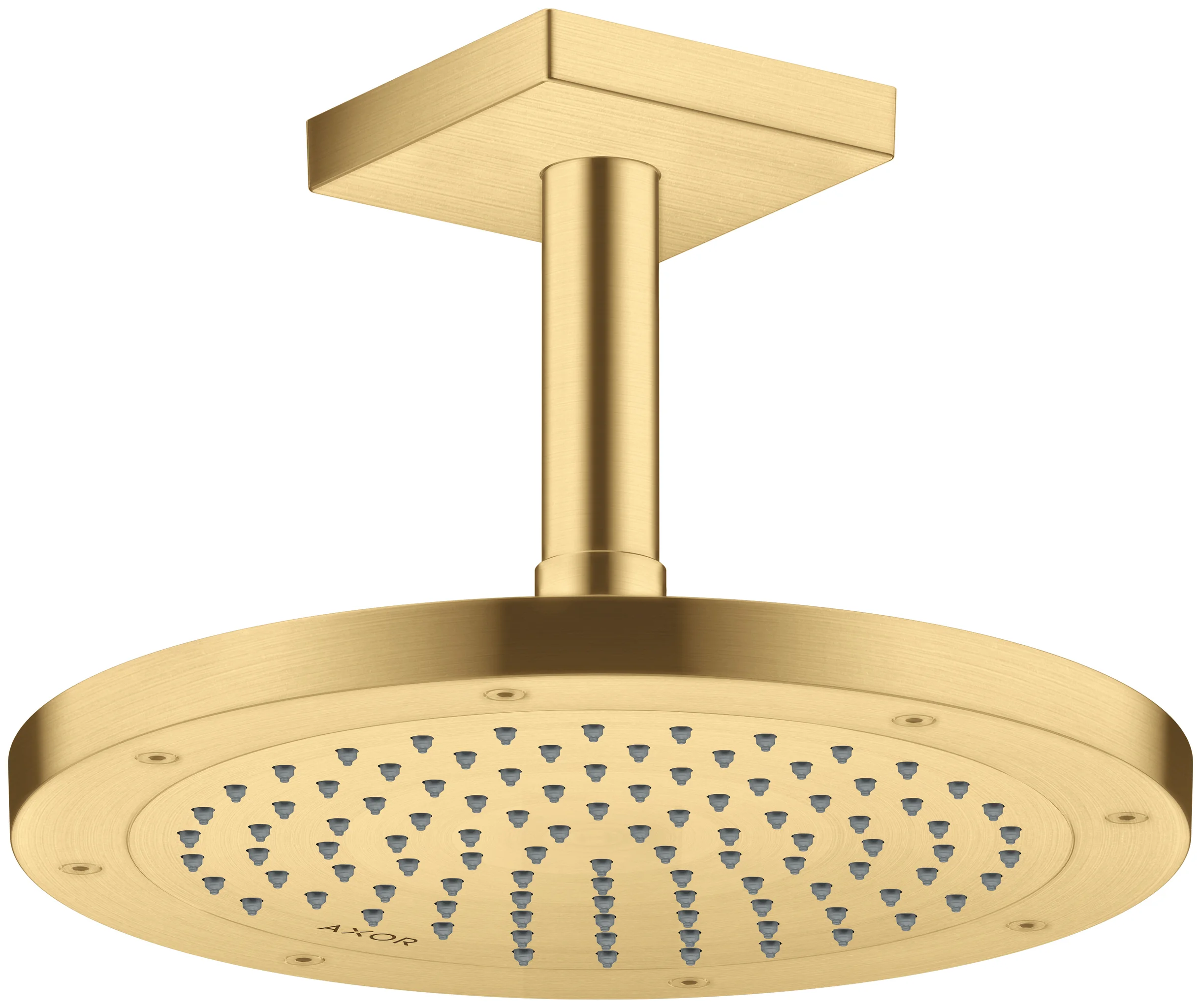 Hansgrohe AXOR ShowerSolutions Kopfbrause 245 1jet EcoSmart Brushed Gold Optic, 245 mm Durchmesser, verstellbarer Winkel, abnehmbar zur Reinigung, für Decken- oder Wandmontage, G 1/2 Anschlussgewinde Hansgrohe AXOR ShowerSolutions Kopfbrause 245 1jet EcoSmart Brushed Gold Optic, 245 mm Durchmesser, verstellbarer Winkel, abnehmbar zur Reinigung, für Decken- oder Wandmontage, G 1/2 Anschlussgewinde