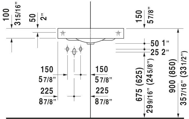 Eck-Waschtisch Architec 635 mm ohneÜL,m.HLB,HL li.,HL-Vst.re.,weiß