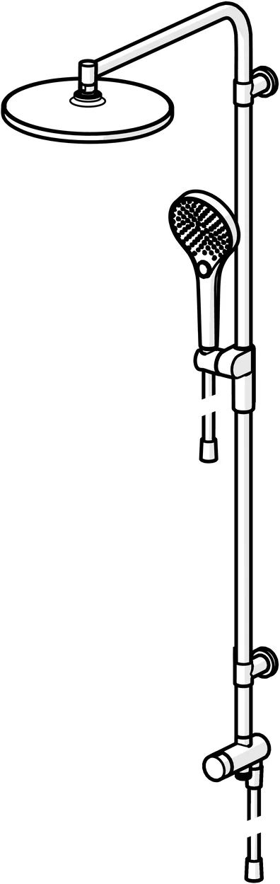 HansaVIVA Kopfbrause Set HansaVIVA 4418 Chrom