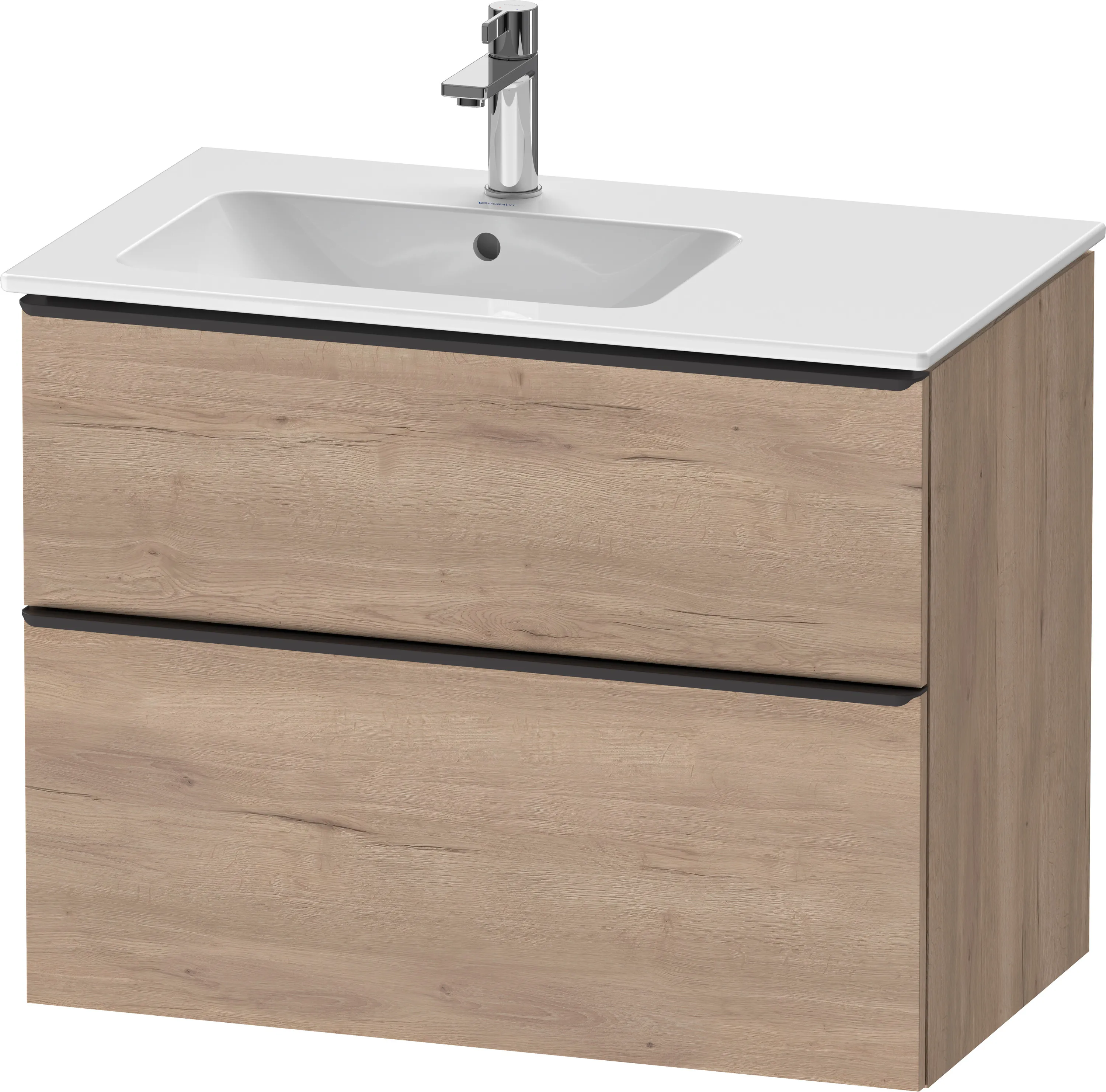 Duravit Waschtischunterschrank wandhängend „D-Neo“ 81 × 62,5 × 46,2 cm Eiche Marmoriert