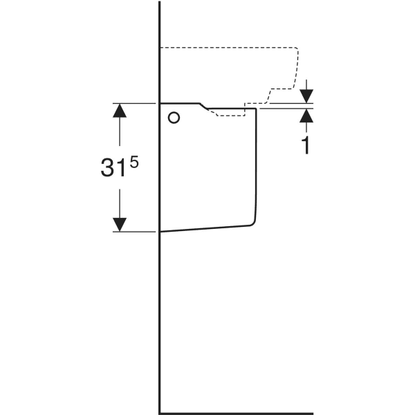 Halbsäule für Handwaschbecken „Renova Plan“ in weiß alpin Halbsäule für Handwaschbecken „Renova Plan“ in weiß alpin