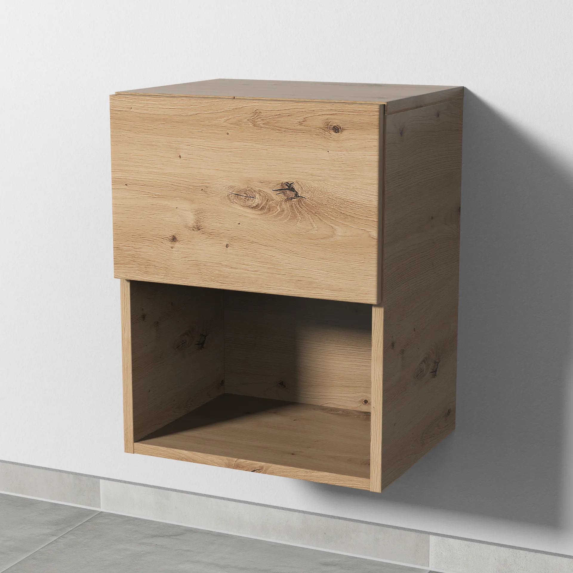 Sanipa Anbauschrank „4balance“ 400 × 518 × 329 mm in Eiche Natural-Touch, ohne Beleuchtung Sanipa Anbauschrank „4balance“ 400 × 518 × 329 mm in Eiche Natural-Touch, ohne Beleuchtung