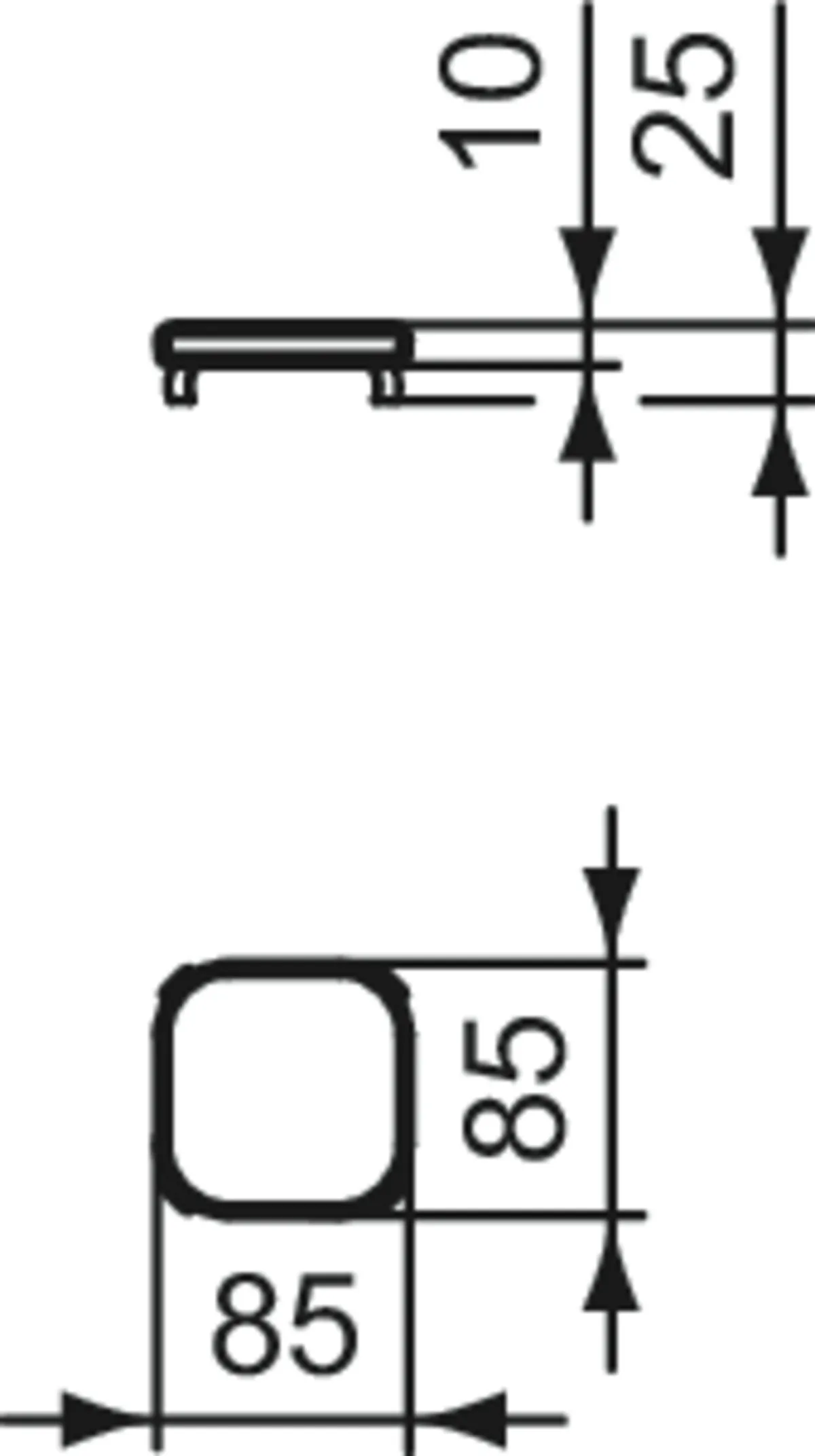 Ideal Standard Ablaufabdeckung Tonic II, weiß, 85x85x25 mm
