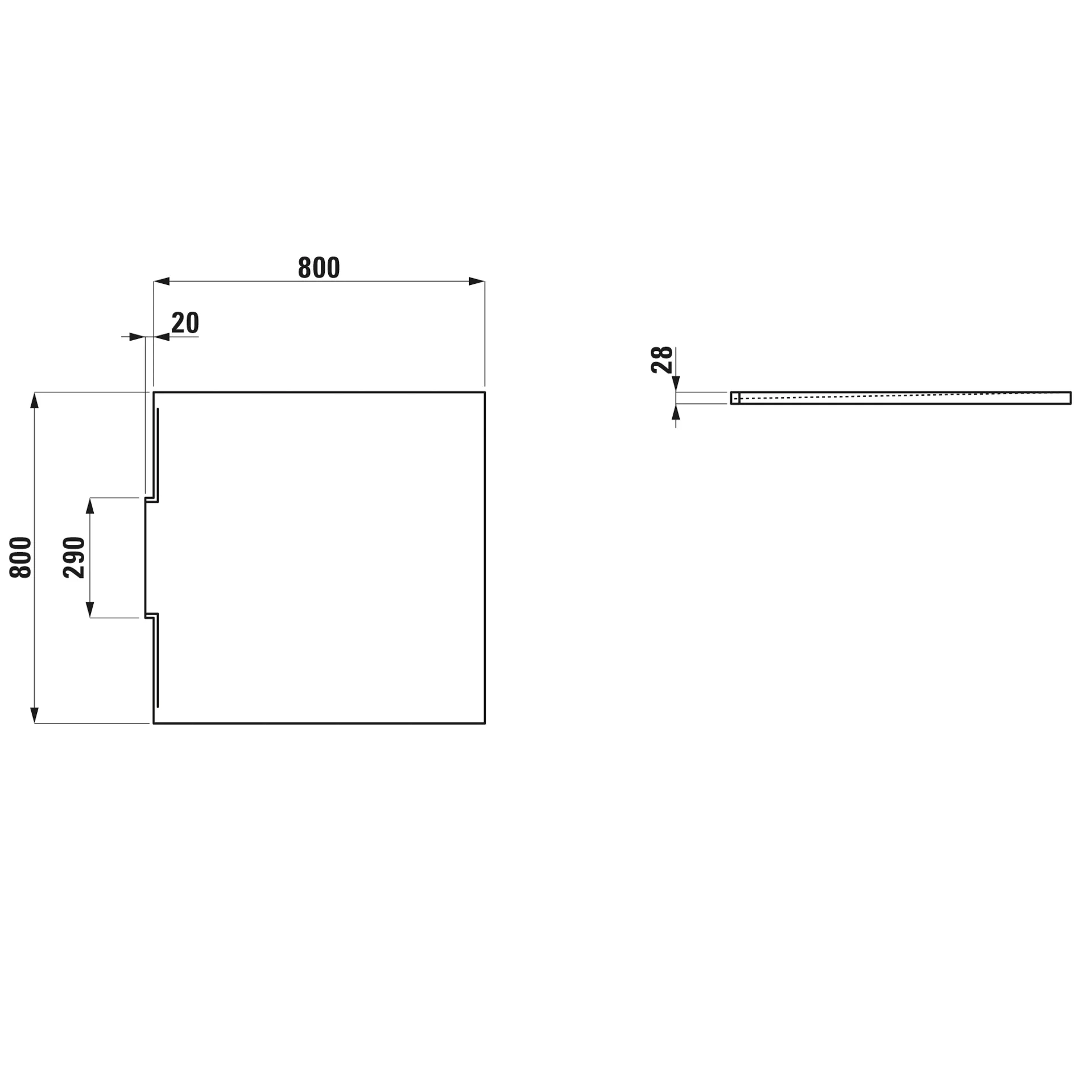 Laufen Duschwanne NIA 800x800x28 Marbond mit Wandablauf weiß Laufen Duschwanne NIA 800x800x28 Marbond mit Wandablauf weiß