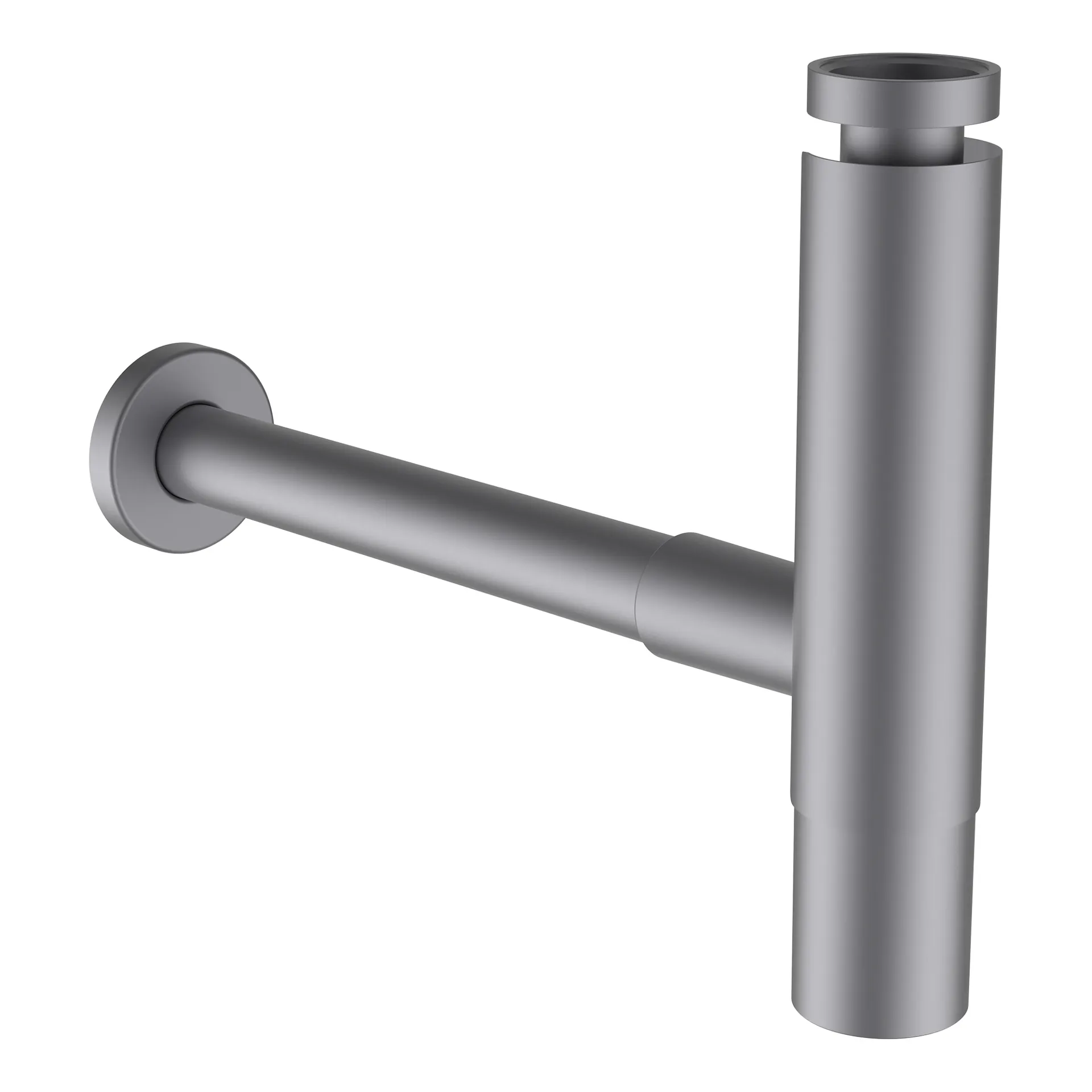 Design Siphon, PVD Edelstahl-Optik gebürstet
