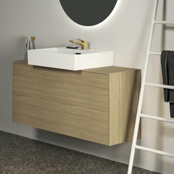 Handtuchhaken Conca Cube, eckig, Brushed Gold Handtuchhaken Conca Cube, eckig, Brushed Gold