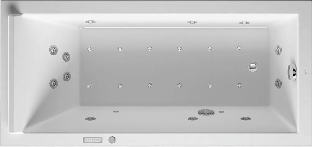 Duravit Whirlwanne „Starck“ rechteck 1700 × 800 mm, Fußablauf mit Combi-System E, in Weiß Duravit Whirlwanne „Starck“ rechteck 1700 × 800 mm, Fußablauf mit Combi-System E, in Weiß