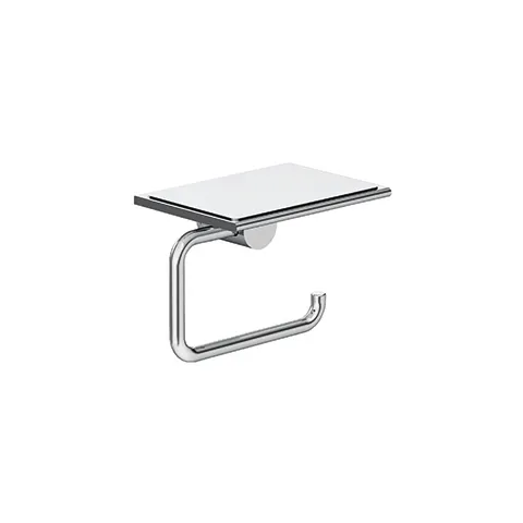 VELA R Toilettenpapierhalter mit Ablage chrom VELA R Toilettenpapierhalter mit Ablage chrom