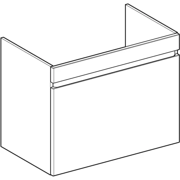 Geberit Waschtischunterschrank Nussbaum hickory / Melamin Holzstruktur