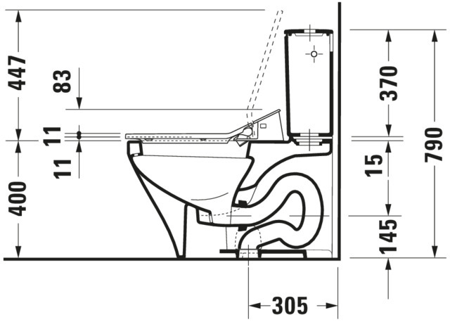 SensoWash Slim Dusch WC-Sitz für DuraStyle, 220-240VAC, EN1717