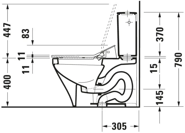 Duravit WC-Sitz mit Unterdusche (elektrisch) „SensoWash® Slim“