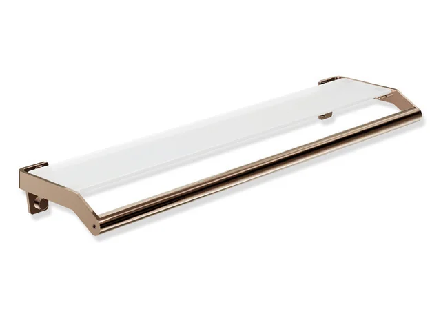 Ablage mit Haltegriff des Systems 900, Edelstahl, PVD, Glasplatte mit Splitterschutzfolie, weiß hinterlackiert, 720 mm breit, 70 mm hoch, 188 mm tief, in Farbe CK (Messing glänzend) Ablage mit Haltegriff des Systems 900, Edelstahl, PVD, Glasplatte mit Splitterschutzfolie, weiß hinterlackiert, 720 mm breit, 70 mm hoch, 188 mm tief, in Farbe CK (Messing glänzend)