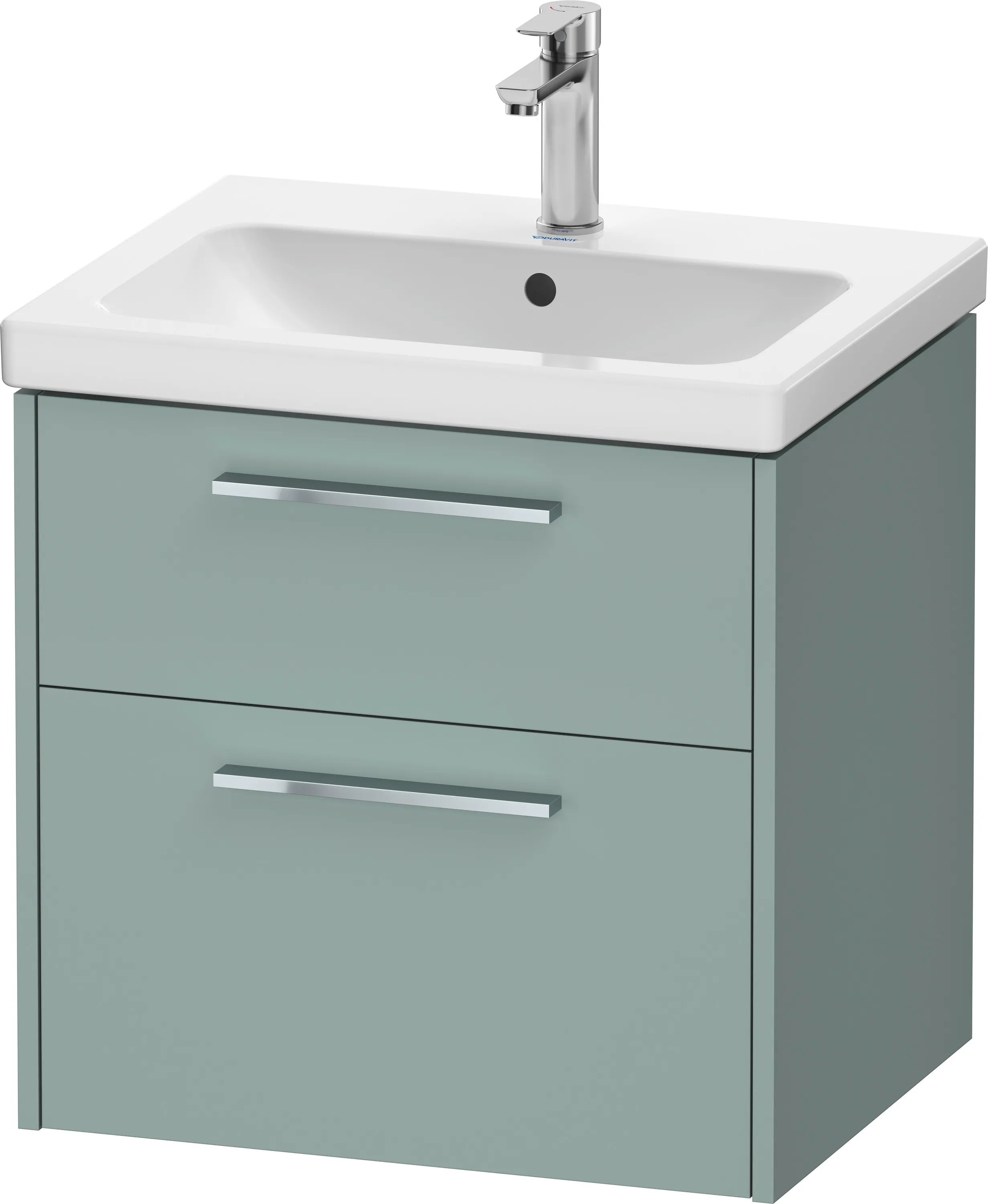 Duravit Waschtischunterschrank Wandhängend „D-Code“ 58,4 × 55,5 × 46 cm in Fjordgrün Matt Duravit Waschtischunterschrank Wandhängend „D-Code“ 58,4 × 55,5 × 46 cm in Fjordgrün Matt
