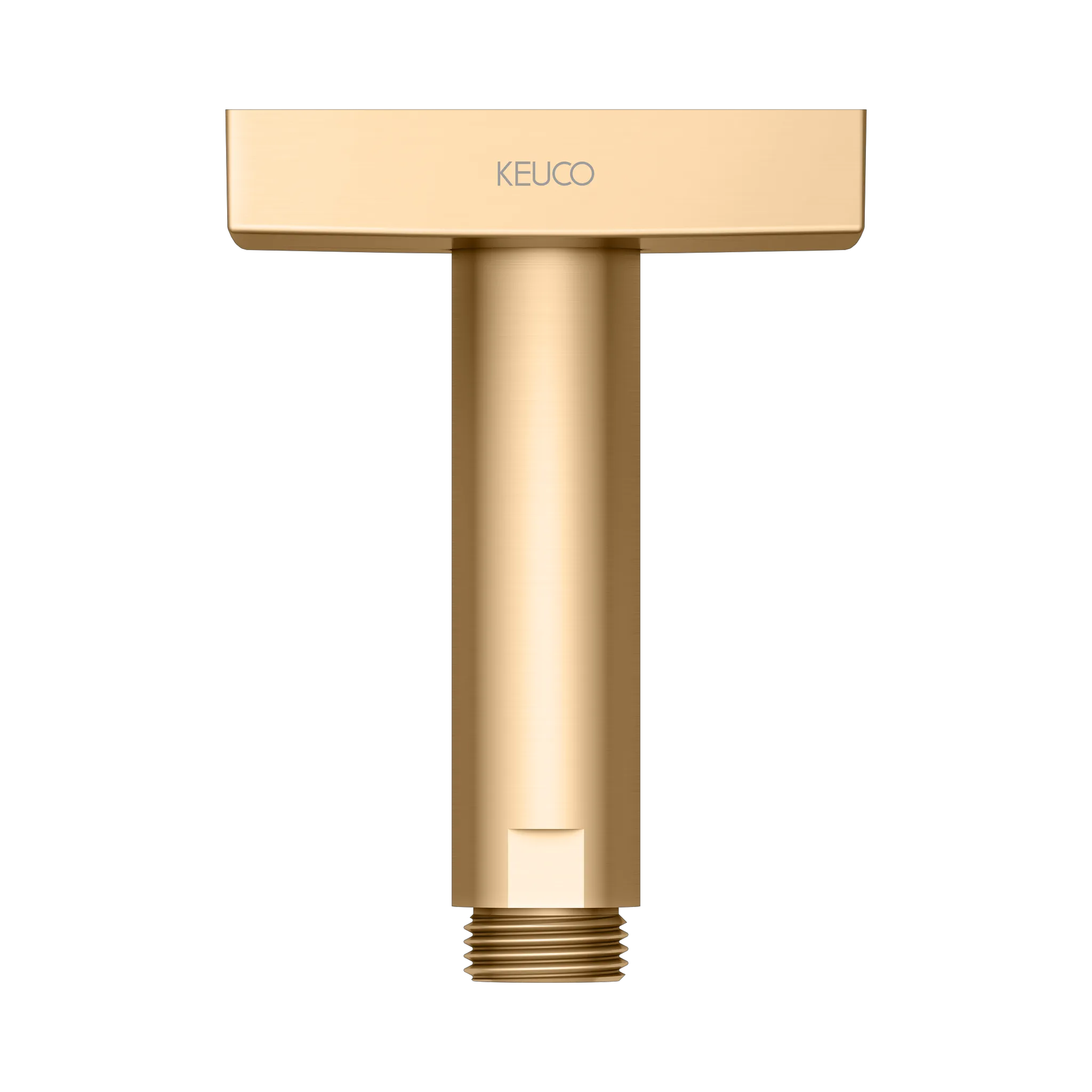 Brausen und Brausezubehör Brausearm Deckenanschluss 100 mm Messing gebürstet eckig Brausen und Brausezubehör Brausearm Deckenanschluss 100 mm Messing gebürstet eckig