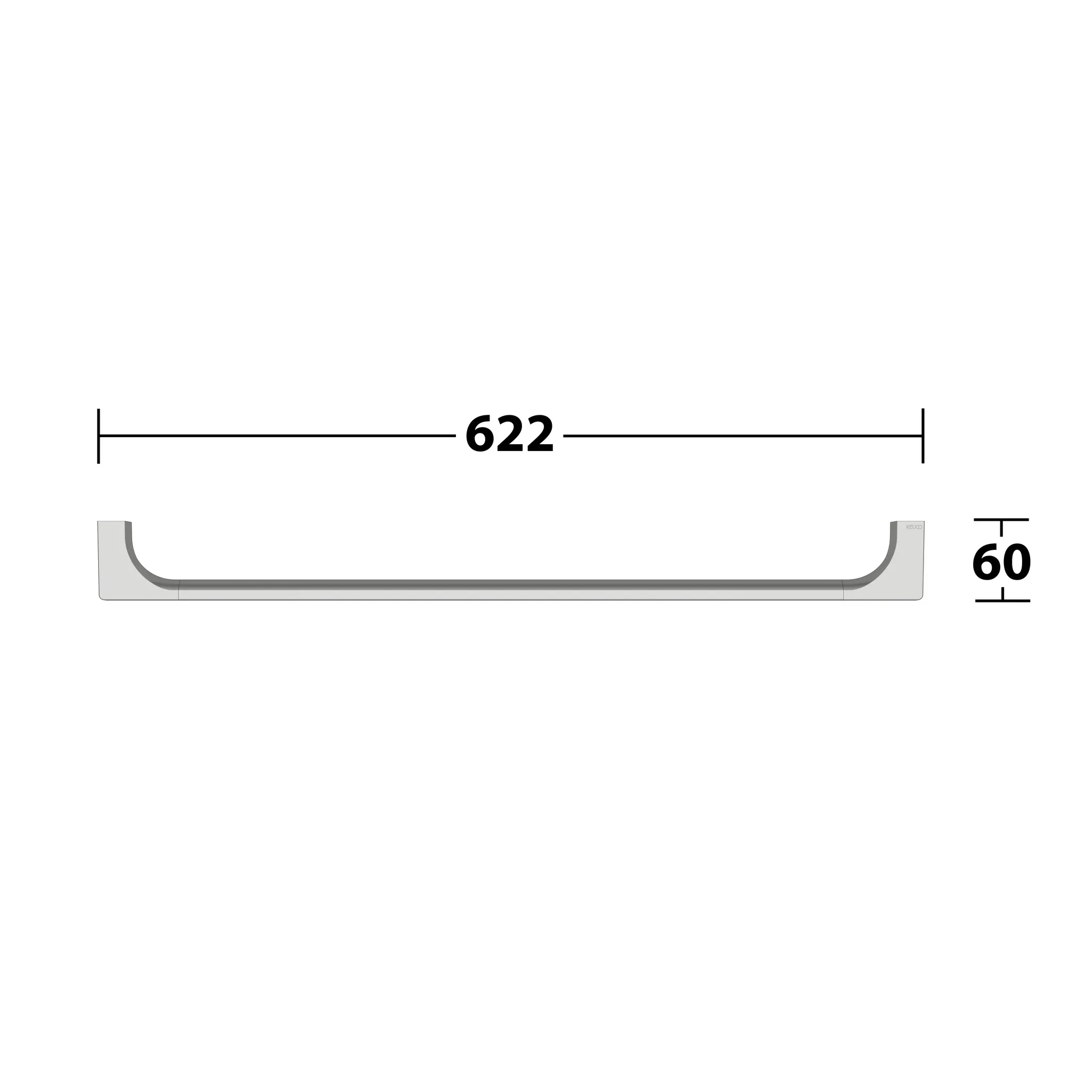 KEUCO EDITION 11 Badetuchhalter 600 mm Edelstahl-finish KEUCO EDITION 11 Badetuchhalter 600 mm Edelstahl-finish