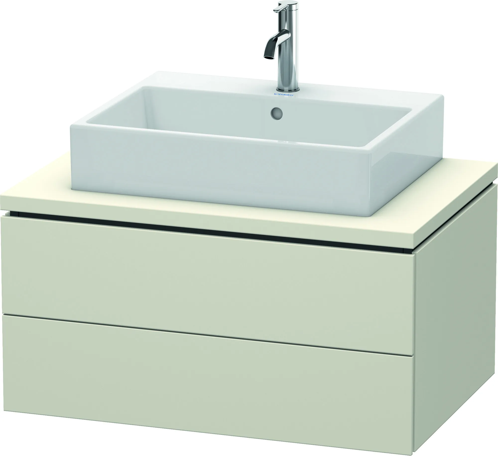 Duravit Waschtischunterschrank wandhängend „L-Cube“ 82 × 40 × 54,7 cm Taupe Matt Duravit Waschtischunterschrank wandhängend „L-Cube“ 82 × 40 × 54,7 cm Taupe Matt