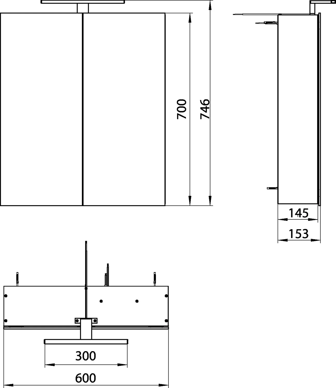 emco Spiegelschrank „mee“ 60 × 74,6 × 15,3 cm in weiß