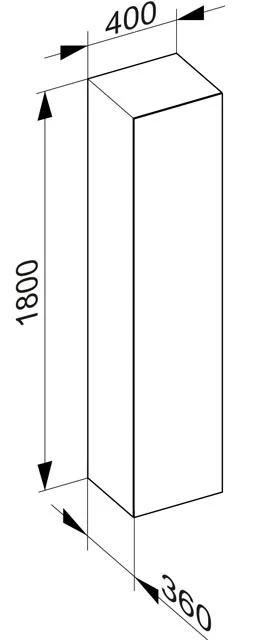 KEUCO Hochschrank „Edition 11 Art“ Sand (Glas, satiniert), Sand (Lack, seidenmatt), Anschlag rechts, mit Steckdose 400 × 1800 × 360 mm
