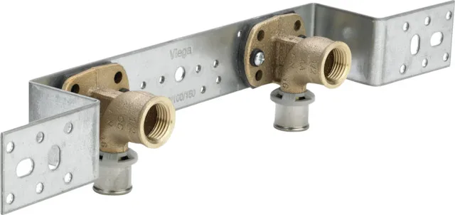 Viega „Sanfix P“ Montageschiene für Wandscheibe verzinkt 16 × 1/2″ × 70/100/150 mm Viega „Sanfix P“ Montageschiene für Wandscheibe verzinkt 16 × 1/2″ × 70/100/150 mm