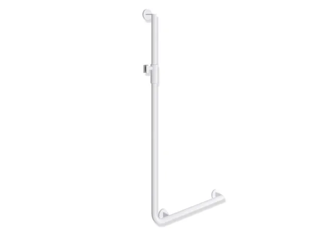 HEWI Haltegriff Ausführung rechts „System 900“ in Weiß tiefmatt / Hellgrau matt HEWI Haltegriff Ausführung rechts „System 900“ in Weiß tiefmatt / Hellgrau matt