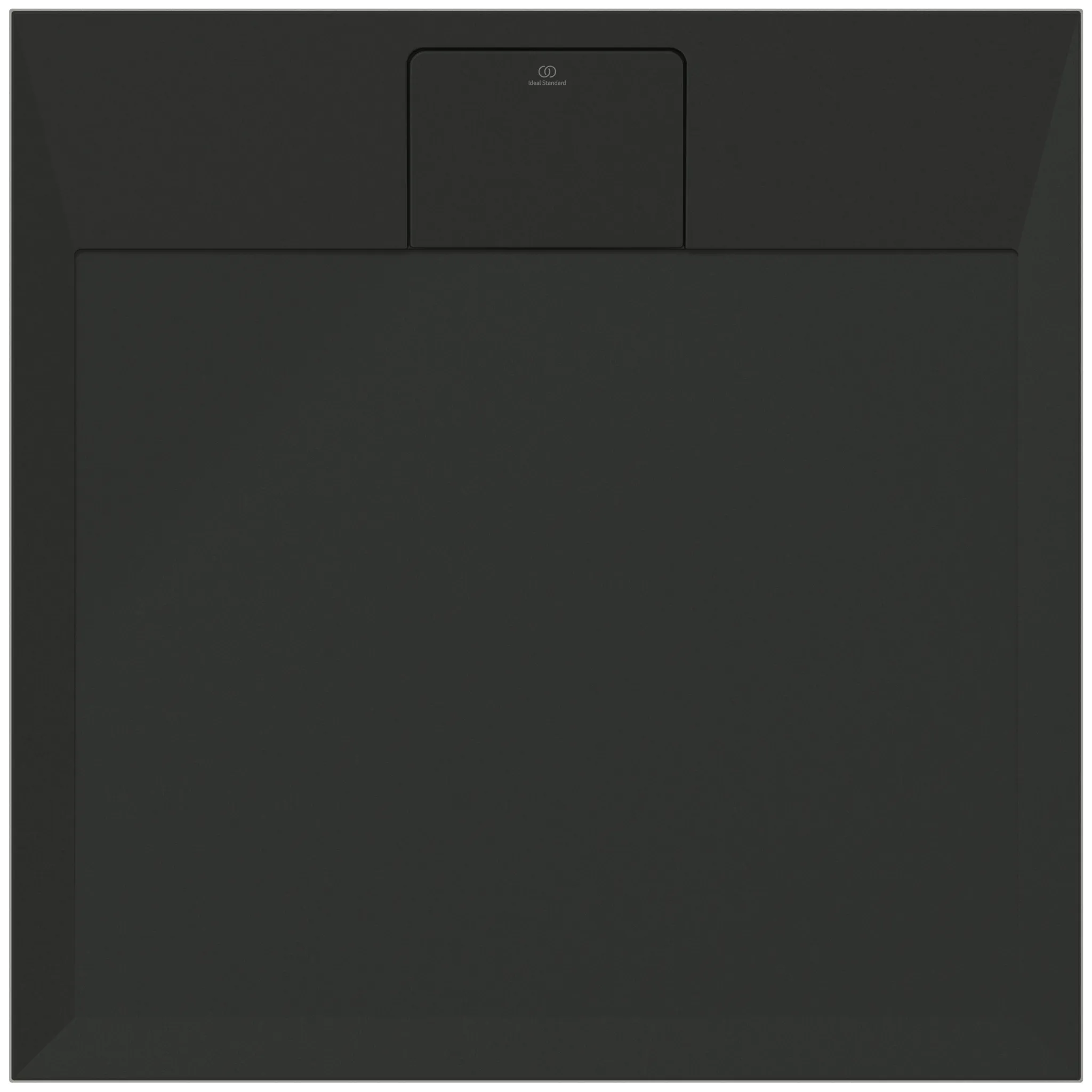Ideal Standard Quadrat-Brausewanne Ultra Flat S i.life, 700x700x30 mm Schiefer, rutschfest, Bodenebener Einbau möglich
