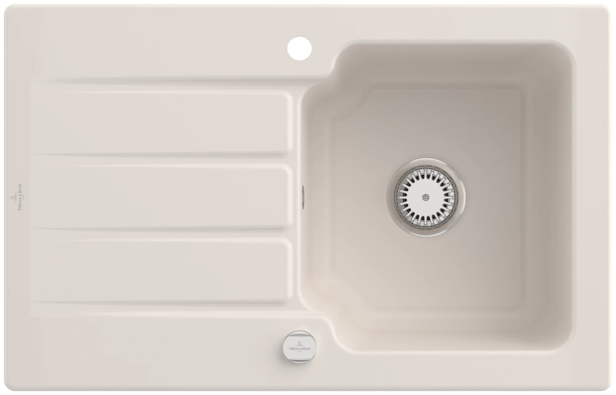 Villeroy & Boch Einbauspüle Architectura 45, Crema CeramicPlus, 800x510 mm, Höhe 220 mm, Wanneneinbaumaß 770x480 mm Villeroy & Boch Einbauspüle Architectura 45, Crema CeramicPlus, 800x510 mm, Höhe 220 mm, Wanneneinbaumaß 770x480 mm