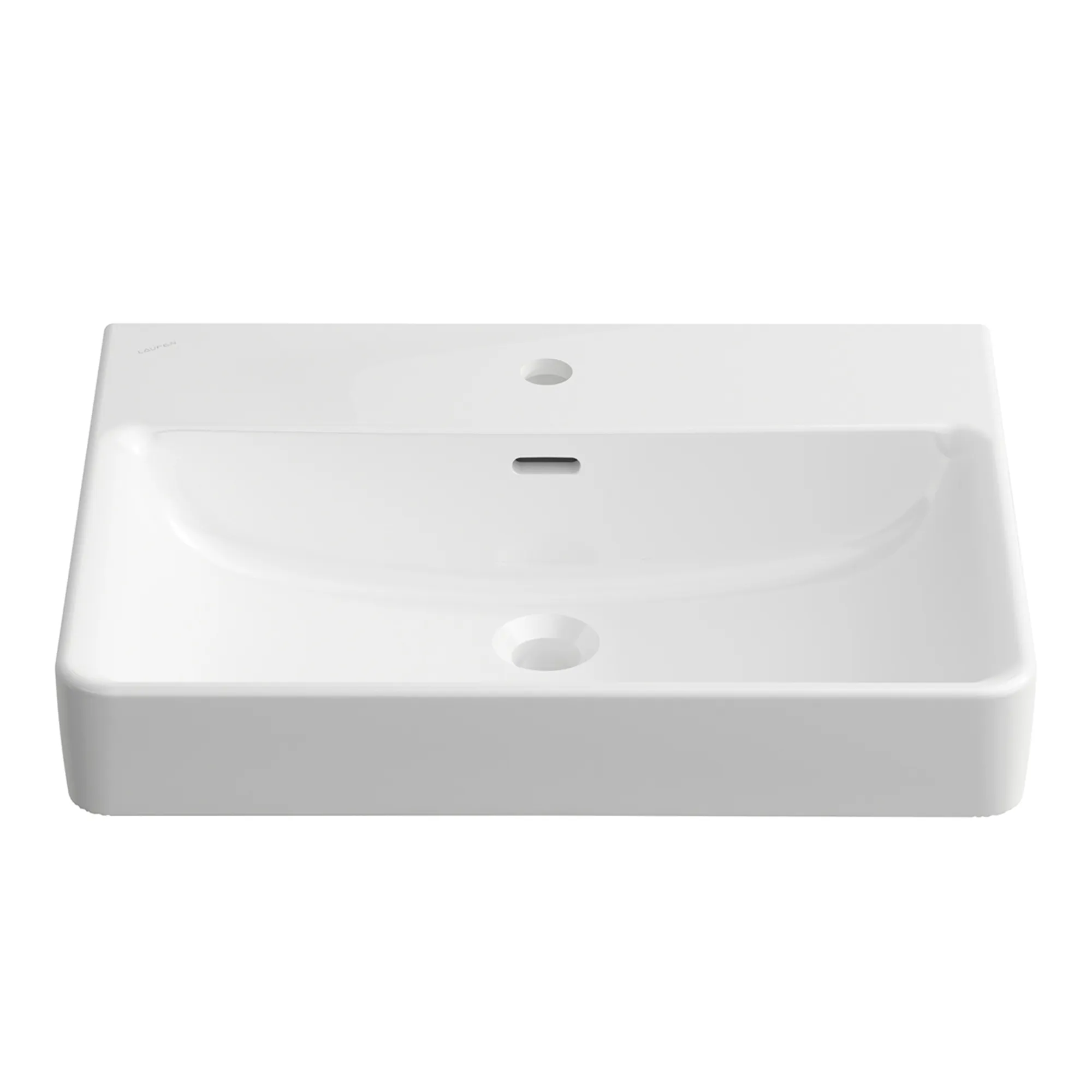 Waschtisch PRO S 465x600x175 1 Hahnloch mit Überlauf weiß