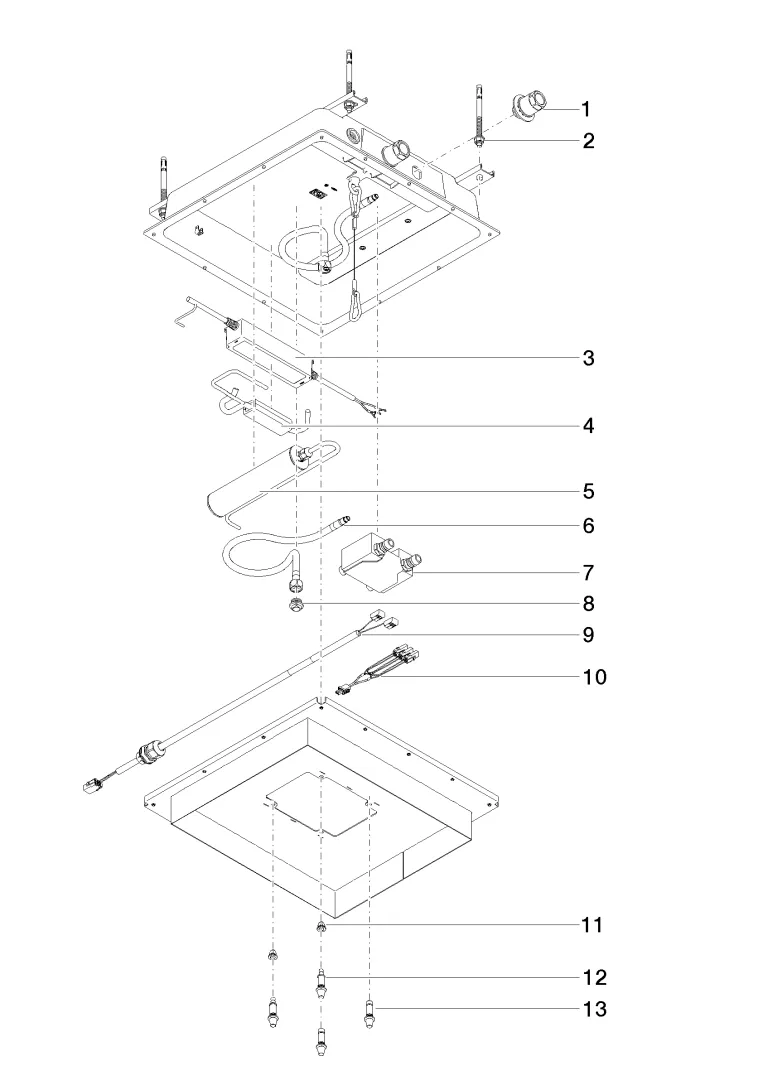 Dornbracht UP-Deckeneinbaukasten für Deckeneinbau mit Licht