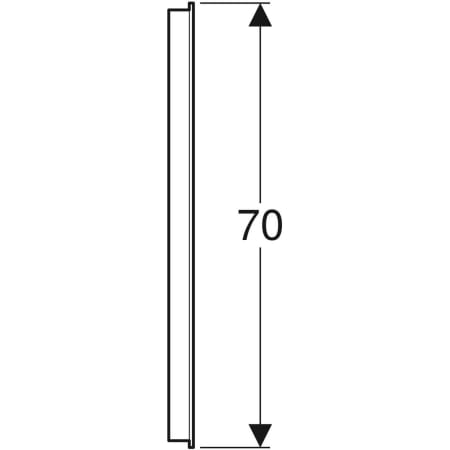 Geberit Option Basic Square Lichtspiegel, Aluminium eloxiert, 140x70 cm, LED-Beleuchtung oben Geberit Option Basic Square Lichtspiegel, Aluminium eloxiert, 140x70 cm, LED-Beleuchtung oben
