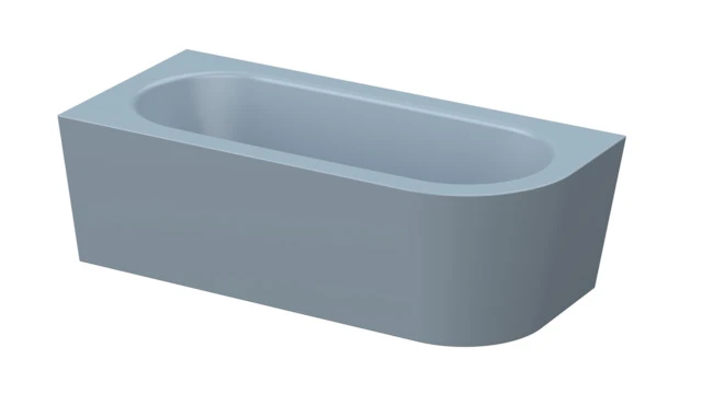 Bette BetteSilhouette Badewanne Eck Starlet IV Blue Satin 1750x800x420/575 mm glasierter Titan-Stahl 2-Sitzer Schürzenwanne