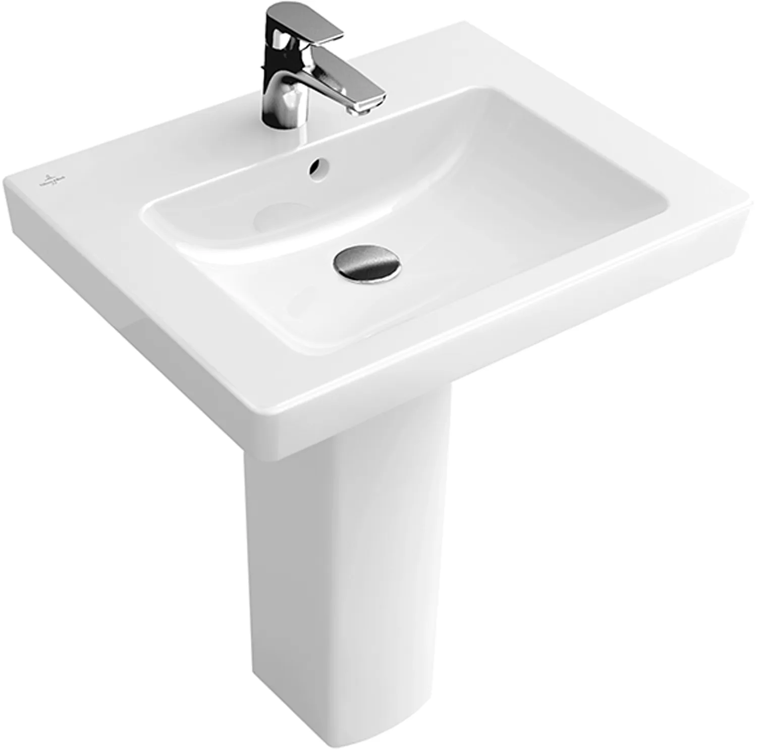 Villeroy & Boch Wandwaschtisch „Subway 2.0“ 550 × 440 × 150 mm, mit Hahnlochbohrung, Hahnlochposition mittig, mit Hahnlochbank in Weiß Alpin Villeroy & Boch Wandwaschtisch „Subway 2.0“ 550 × 440 × 150 mm, mit Hahnlochbohrung, Hahnlochposition mittig, mit Hahnlochbank in Weiß Alpin