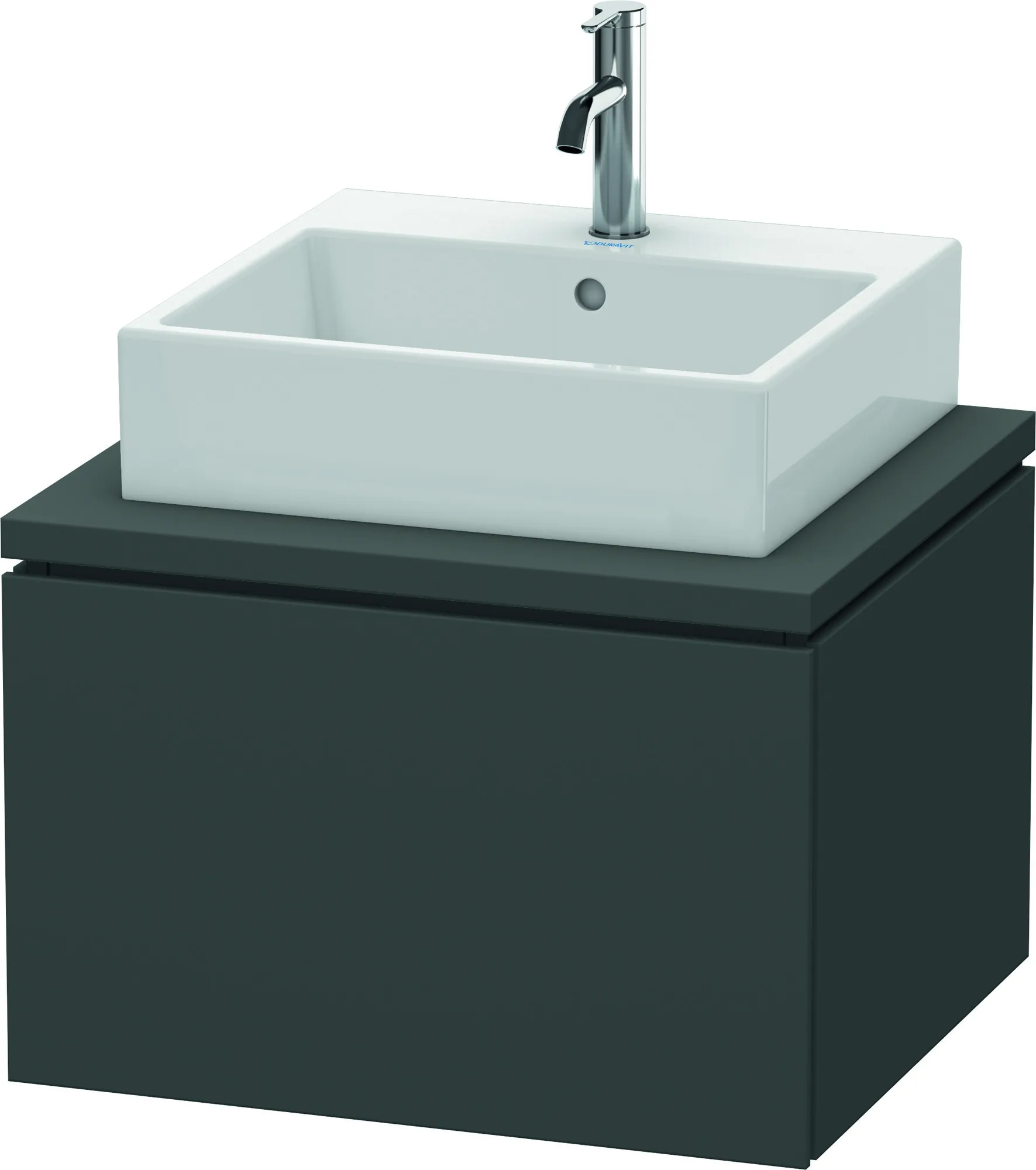 Duravit Waschtischunterschrank wandhängend „L-Cube“ 62 × 40 × 54,7 cm Graphit Matt Duravit Waschtischunterschrank wandhängend „L-Cube“ 62 × 40 × 54,7 cm Graphit Matt