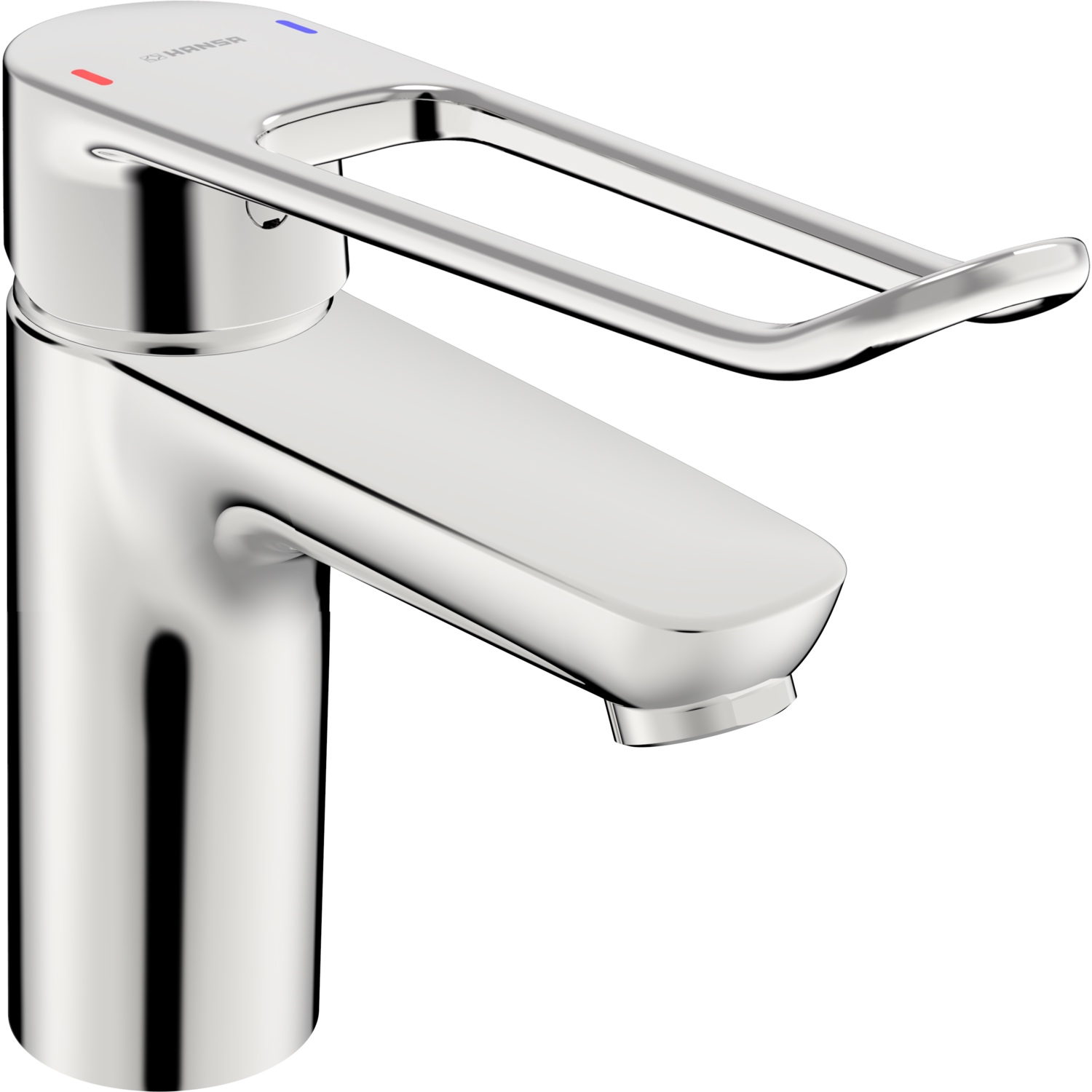 Einhand-Waschtischarmatur Bedienungshebel lang „Clinica“ Ausladung 114 mm in Chrom Einhand-Waschtischarmatur Bedienungshebel lang „Clinica“ Ausladung 114 mm in Chrom