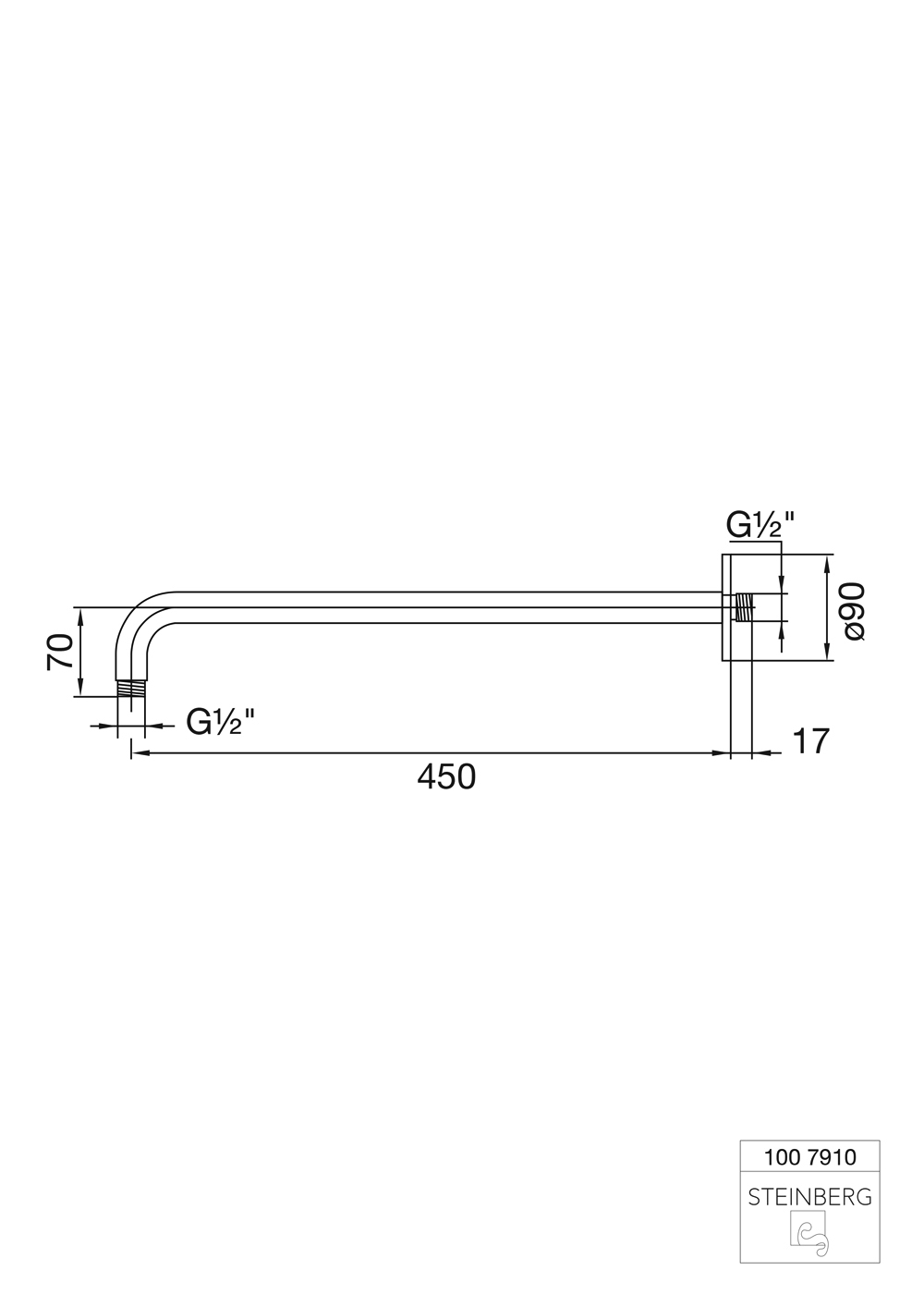 Serie 100 Brausearm 45 cm Serie 100 Brausearm 45 cm