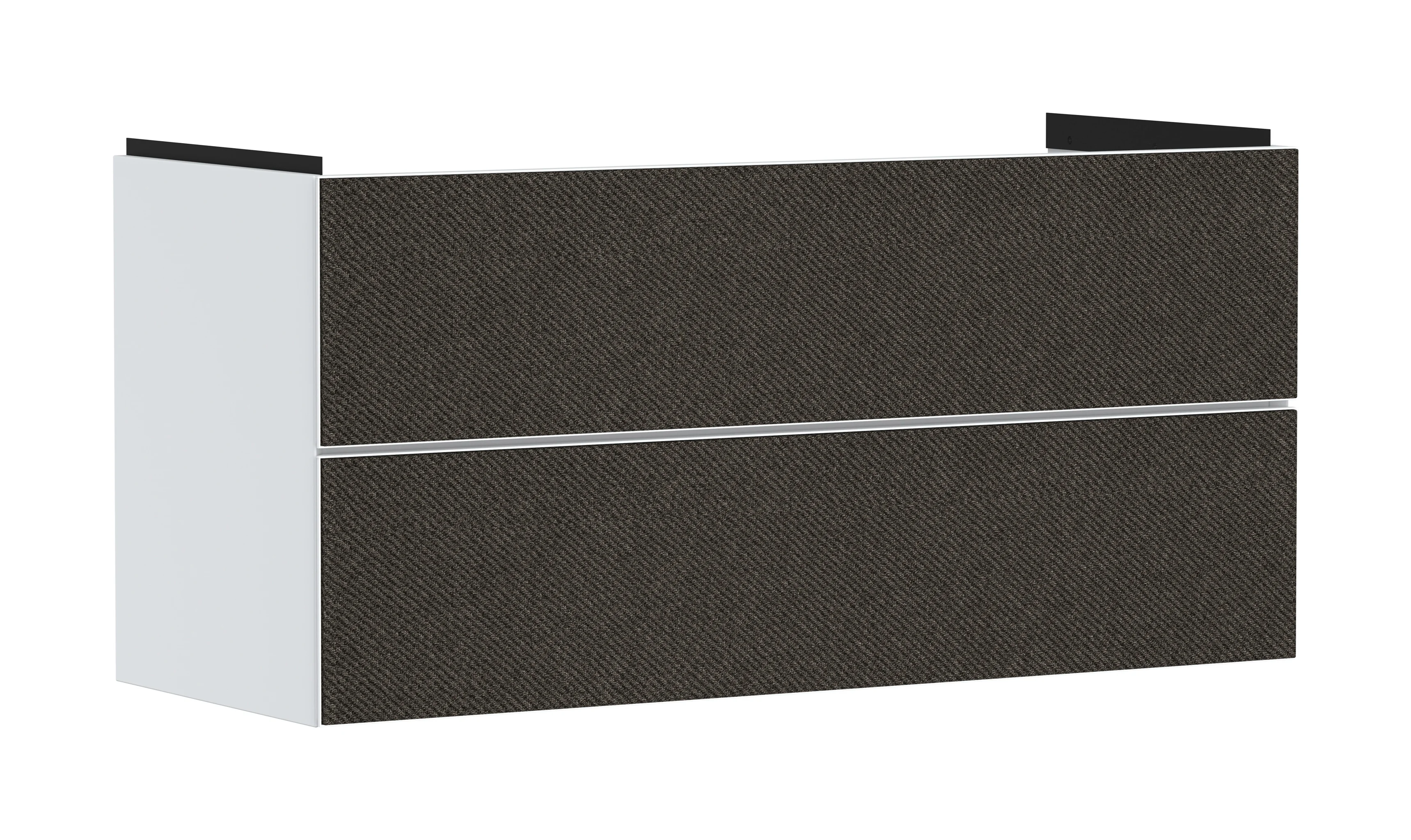 Hansgrohe Xevolos E Waschtischunterschrank Mattweiß 1180x475 mm mit 2 Schubkästen, griff- und geräuschlos, SoftClose, PushOpen, vormontiert