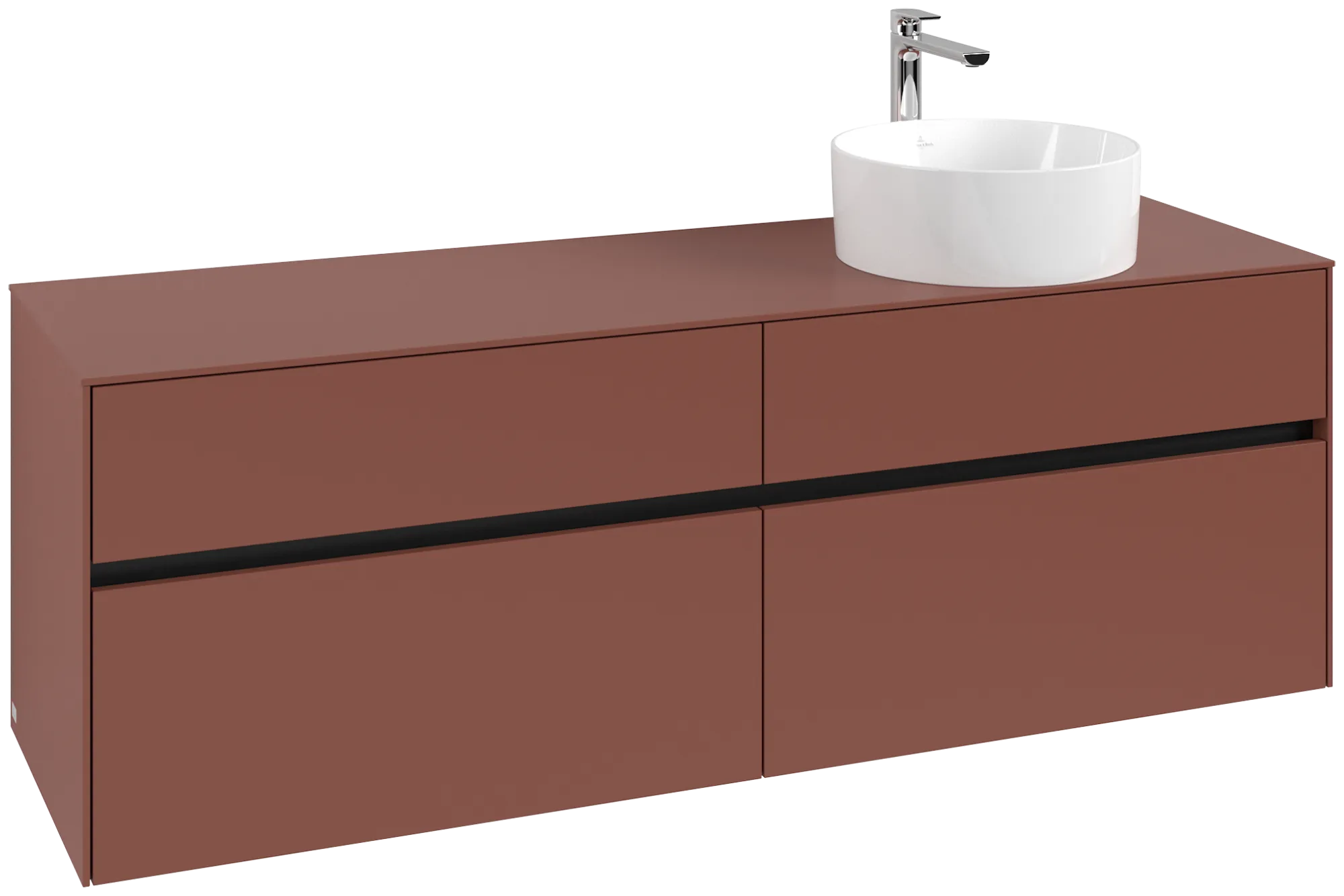 Villeroy & Boch Collaro Waschbeckenunterschrank C051B0, 1600 x 548 x 500 mm, Wine Red