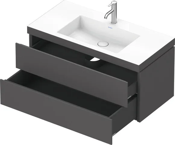 Duravit Möbelset c-shaped Set wandhängend wandhängend „L-Cube“ 100 × 50 × 48 cm Graphit Matt Duravit Möbelset c-shaped Set wandhängend wandhängend „L-Cube“ 100 × 50 × 48 cm Graphit Matt