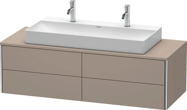 Duravit Waschtischunterschrank wandhängend „XSquare“ 140 × 40 × 54,8 cm Basalt Matt