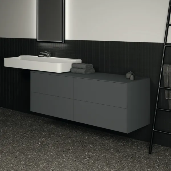 Ideal Standard Waschtischunterschrank Conca, 4 Auszüge, Anthrazit Ideal Standard Waschtischunterschrank Conca, 4 Auszüge, Anthrazit