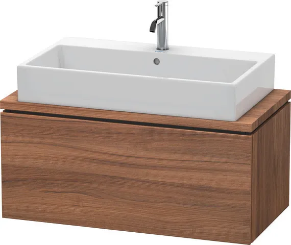 Duravit Waschtischunterschrank wandhängend „L-Cube“ 92 × 40 × 47,7 cm Nussbaum Natur