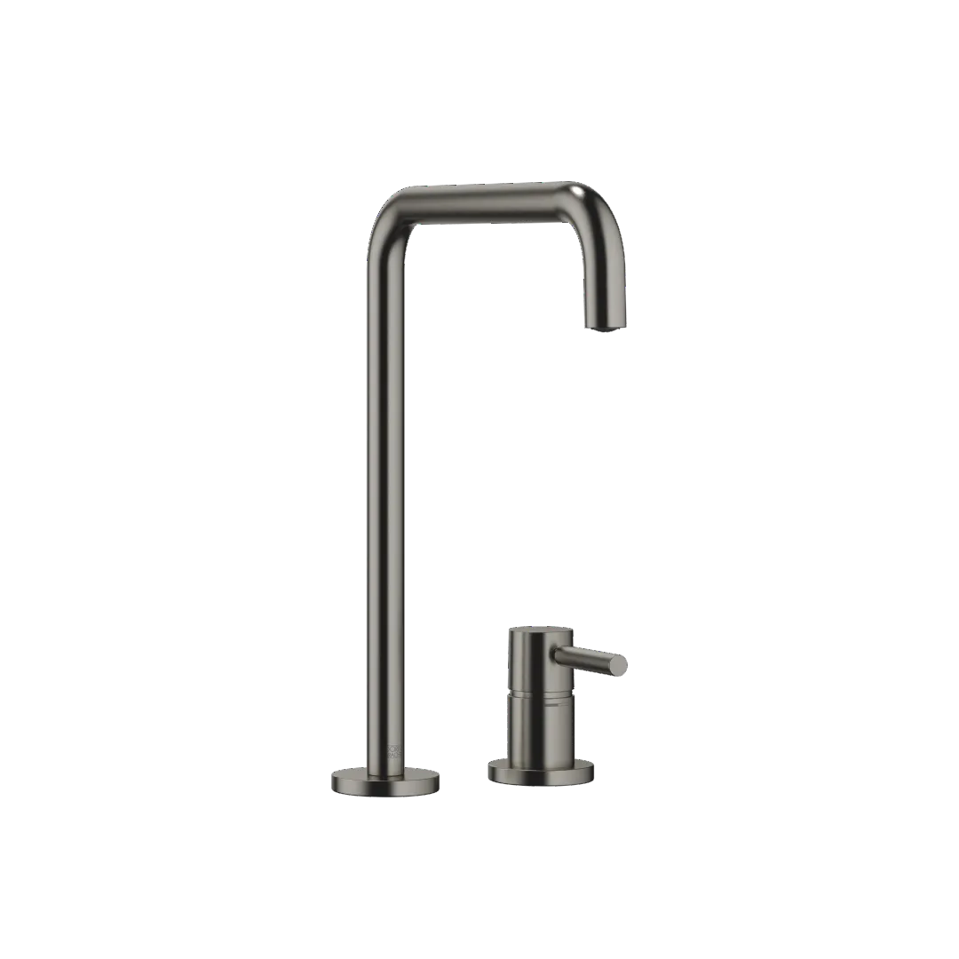 Dornbracht META SQUARE Zweilochbatterie mit Einzelrosetten - Dark Platinum gebürstet