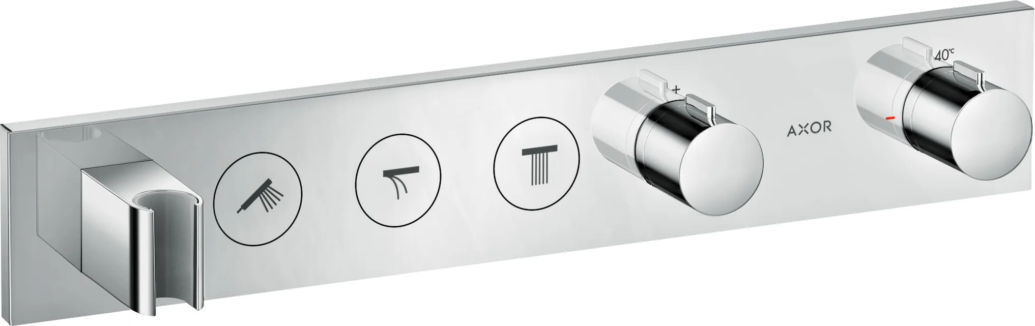 Thermostatmodul Unterputz Select Axor Fertigset 3 Verbraucher chrom