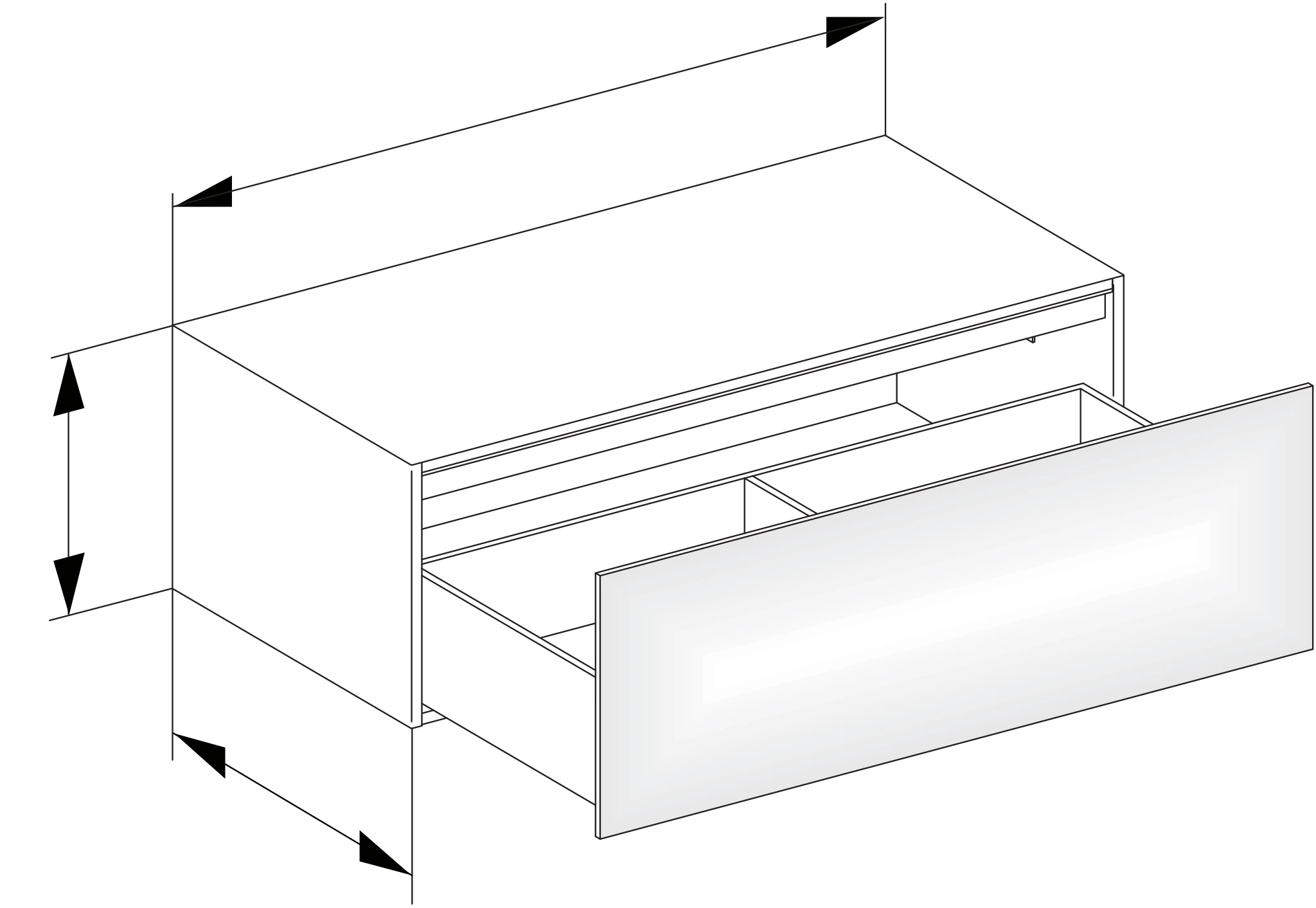 KEUCO Sideboard mit Auszug „Edition 11“ Cashmere (Glas), Cashmere (Lack, seidenmatt), ohne Beleuchtung 105 × 35 × 53,5 cm KEUCO Sideboard mit Auszug „Edition 11“ Cashmere (Glas), Cashmere (Lack, seidenmatt), ohne Beleuchtung 105 × 35 × 53,5 cm