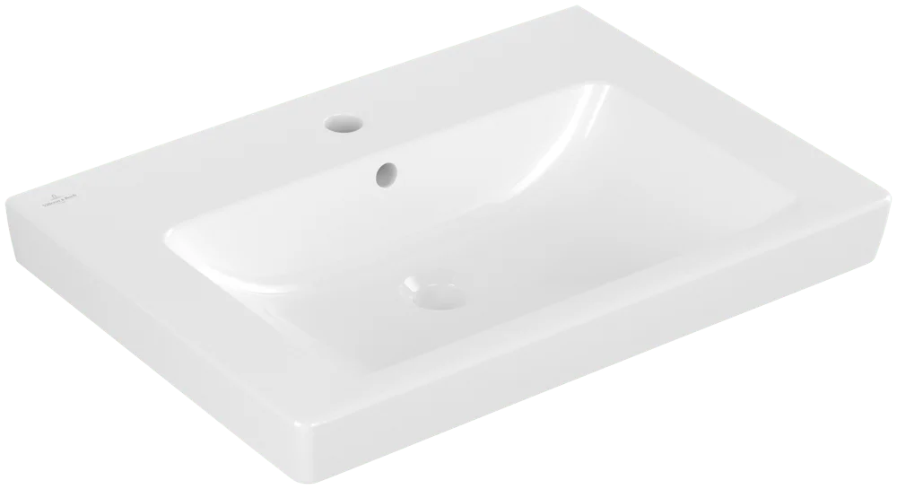 Villeroy & Boch Subway 2.0 Waschbecken, 650x470x180mm, weiß Alpin, Rechteck, glänzend, mit Überlauf