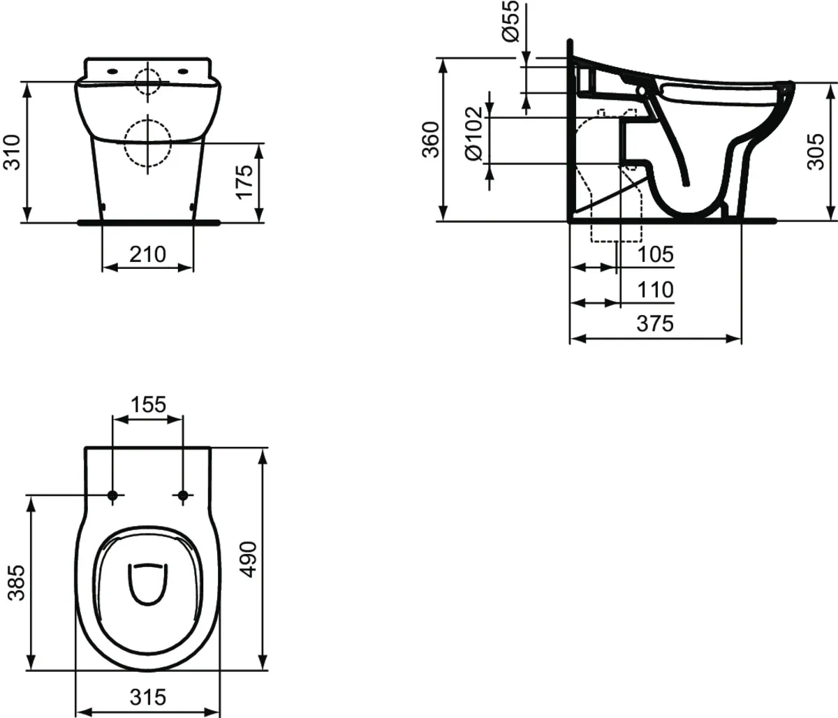 WC „Contour21Schools“ 31,5 × 36 × 49 cm WC „Contour21Schools“ 31,5 × 36 × 49 cm