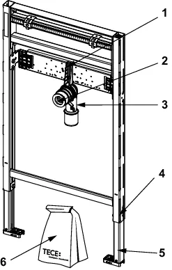 TECEprofil Waschtischmodul, Bauhöhe 820-980 mm TECEprofil Waschtischmodul, Bauhöhe 820-980 mm