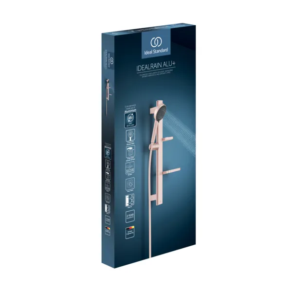 Brausekombination Alu+ mit 2 Funktions-Handbrause und 2 Ablagen Rose Brausekombination Alu+ mit 2 Funktions-Handbrause und 2 Ablagen Rose