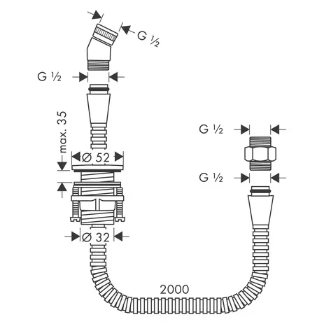 Hansgrohe Ansch/Halt ohne Porter/Halter, Brausehalter für Wannenrandmontage, Chrom Hansgrohe Ansch/Halt ohne Porter/Halter, Brausehalter für Wannenrandmontage, Chrom