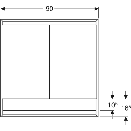 Geberit Spiegelschrank „ONE“ in weiß / Aluminium pulverbeschichtet